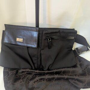 Gucci Black Canvas Waist Sling Bag
